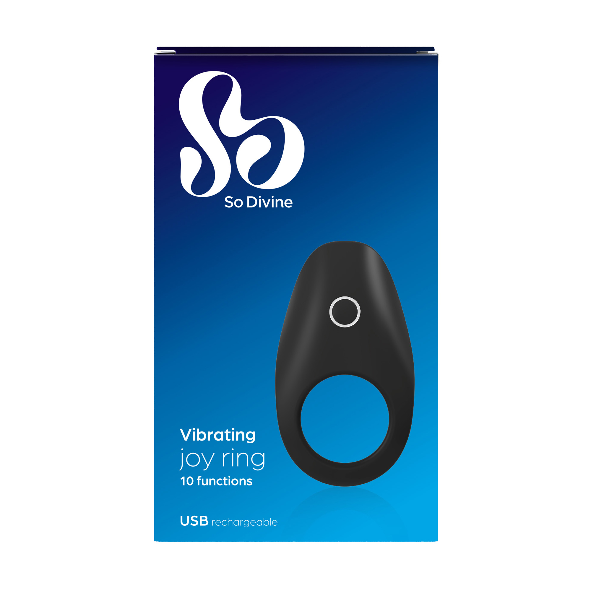 Ерекційне віброкільце So Divine Vibrating Ring чорне, 1 шт